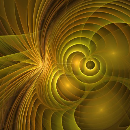 Photo for Wave Function series. Artistic abstraction of swirling, twisting, interacting wave pattern on the subject of popular science, education and research. - Royalty Free Image