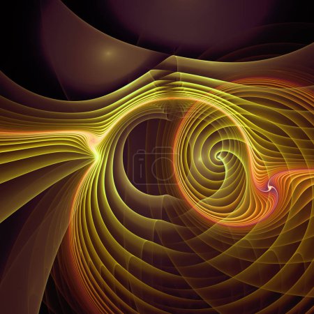 Téléchargez les photos : Série Frequency Motion. abstraction artistique du modèle d'ondes de fréquence oscillantes sur le sujet de l'éducation, de la recherche et de la science moderne. - en image libre de droit