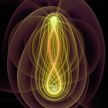 Foto de Serie Turbulencia Espacial. de patrón de ondas de frecuencia oscilantes sobre el tema de la ciencia popular, la educación y la investigación. - Imagen libre de derechos