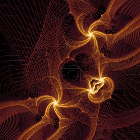 Foto de Serie Wave Function. Antecedentes abstractos hechos de vibración de onda y patrón dinámico de propagación sobre el tema de la ciencia y la investigación modernas. - Imagen libre de derechos