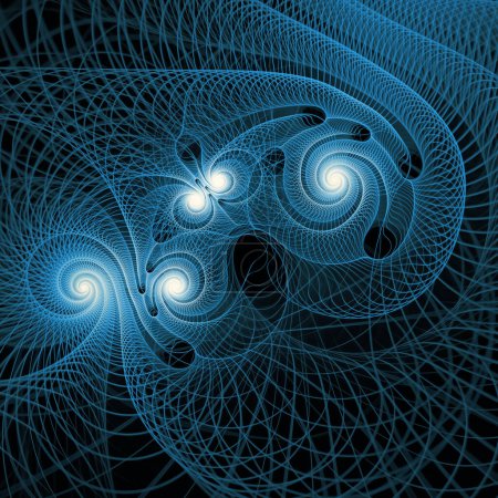 Foto de Serie de movimiento de frecuencia. Disposición creativa del patrón de ondas de frecuencia oscilantes sobre el tema de la ciencia moderna y la investigación. - Imagen libre de derechos