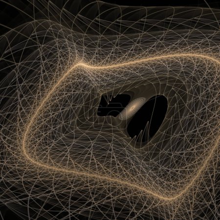 Foto de Serie Wave Function. Diseño hecho de patrón de ondas de frecuencia oscilantes sobre el tema de la educación, la investigación y la ciencia moderna. - Imagen libre de derechos