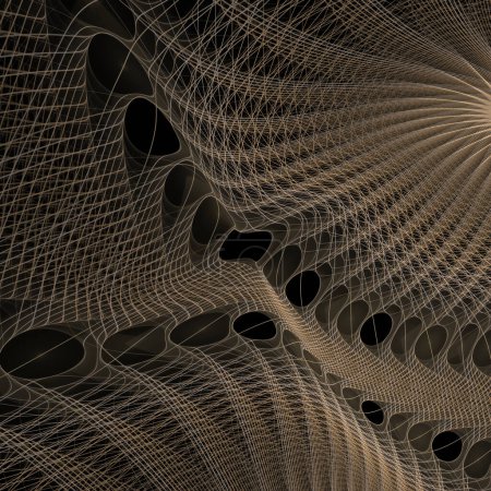 Foto de Serie Wave Function. Diseño de telón de fondo de remolino, torsión, patrón de onda interactiva sobre el tema de la ciencia moderna y la investigación. - Imagen libre de derechos