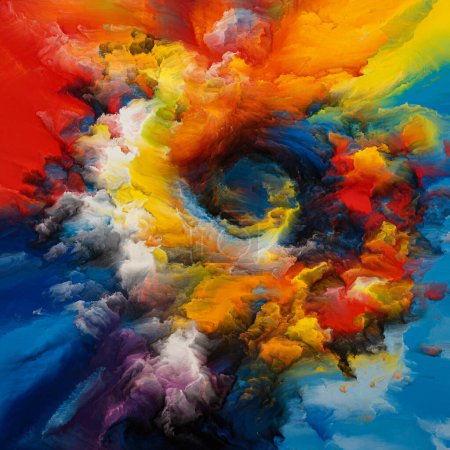 Serie Voice of Colors. Hintergrund bestehend aus strukturierten Farben zum Thema Kunst, Kreativität, Fantasie und Grafikdesign. Die Farben und Texturen des Virtuellen werden in Abgründen zwischen uns real.