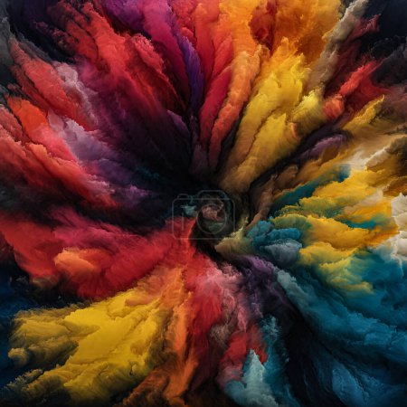 Foto de Selfhood of Colors series. Composición de texturas dinámicas de colores sobre el tema de la creatividad, la imaginación, el arte y el diseño. Cuando las conexiones humanas retroceden, las voces de colores y texturas avanzan. - Imagen libre de derechos