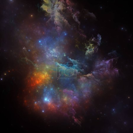 Nebulas de rêve série. Design en nébuleuse peinte et étoiles fractales sur le thème de la science, de l'art, de la fantaisie et du graphisme.