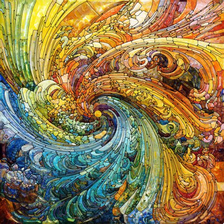 Serie Cristal Brillante. Fondo abstracto hecho de patrones semi-geométricos coloridos sobre el tema de Análisis de Espectro, Arte Terapia, Imaginación.