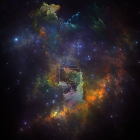 Téléchargez les photos : Nebulas de rêve série. Composition d'étoiles fractales et nébuleuse peinte sur le thème de la science, de l'art, de la fantaisie et du graphisme. - en image libre de droit