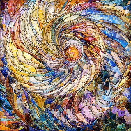 Foto de Serie Cristal Brillante. Abstracción artística de mosaico de colores espectrales sobre el tema de Análisis del Espectro, Art Therapy, Imaginación. - Imagen libre de derechos