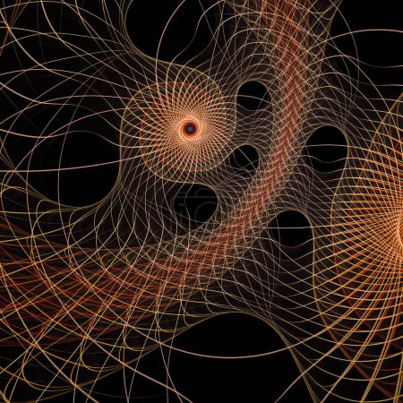 Serie de movimiento de frecuencia. Composición del patrón de ondas de frecuencia oscilantes sobre el tema de la educación, la investigación y la ciencia moderna.