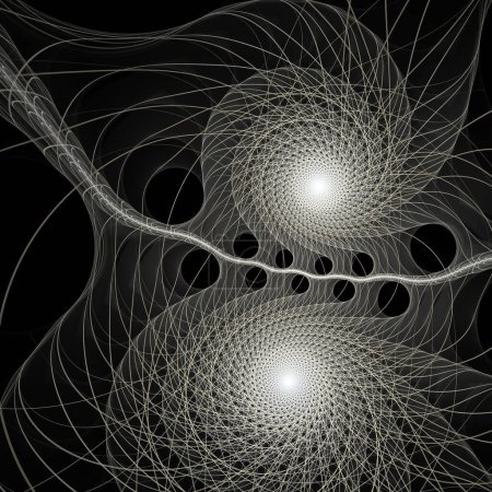 Foto de Quantum Dynamics series. Diseño de fondo de vibración de onda y patrón dinámico de propagación sobre el tema de la ciencia y la investigación modernas. - Imagen libre de derechos