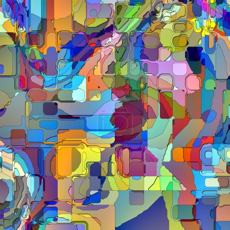 Pixel Artifact series. Diseño hecho de imagen ampliada y estilizada glitch región de interés sobre el tema de la ilustración abstracta, post-medernismo, caos y diseño.