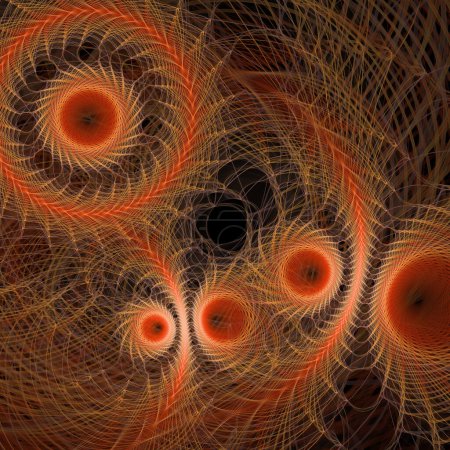 Quantendynamik. Bild des Musters oszillierender Frequenzwellen zum Thema Bildung, Forschung und moderne Wissenschaft.