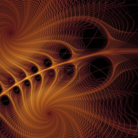 Foto de Serie Wave Function. Composición del patrón de ondas de frecuencia oscilantes sobre el tema de la educación, la investigación y la ciencia moderna. - Imagen libre de derechos