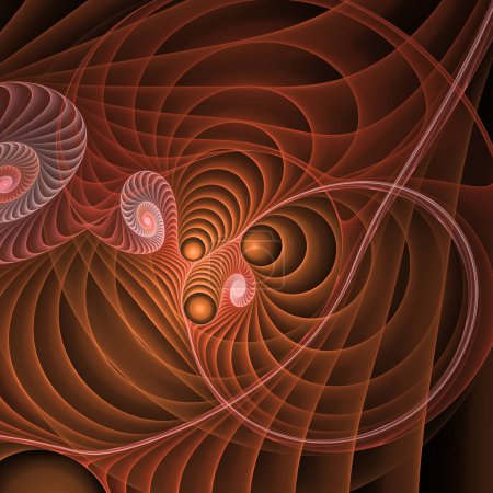 Serie de movimiento de frecuencia. Diseño de telón de fondo de vibración de onda y patrón dinámico de propagación sobre el tema de la ciencia y la investigación modernas.