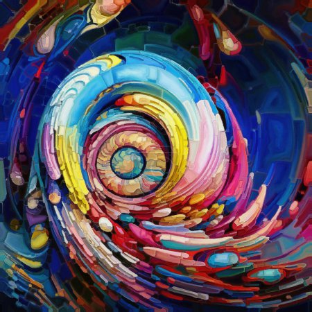 Série Shape Dreams. Fond composé d'aquarelle numérique rendu de motifs fragmentés de formes de couleur sur le sujet de la créativité, l'imagination, l'art et le design.