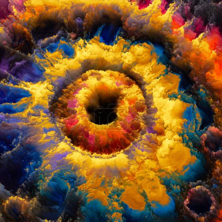 Serie Selfhood of Colors. Komposition dynamischer farbiger Texturen zum Thema Kreativität, Fantasie und Design. Wenn menschliche Verbindungen schwinden, rücken die Stimmen von Texturen vor.