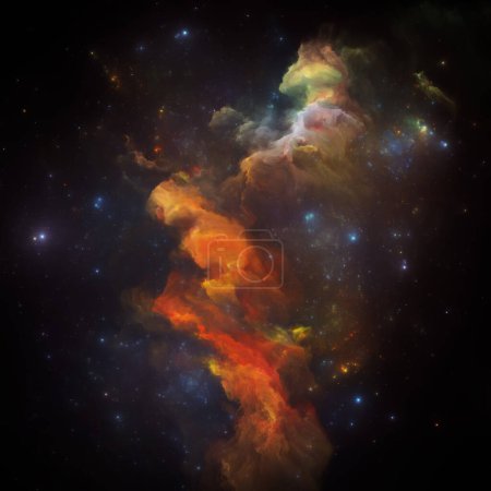 Téléchargez les photos : Nebulas de rêve série. Fond d'étoiles fractales et nébuleuse peinte sur le thème de la science, de l'art, de la fantaisie et du graphisme. - en image libre de droit