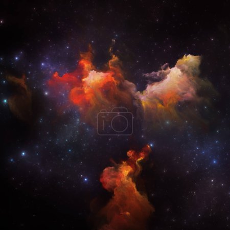 Téléchargez les photos : Nebulas de rêve série. Conception de fond de nébuleuse peinte et étoiles fractales sur le sujet de l'illustration scientifique, imagination, art et design. - en image libre de droit