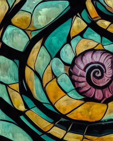 Foto de Nautilus Dream series. Composition of spiral structures, shell patterns, colors and abstract elements on the subject of sea life, nature, creativity, art and design. - Imagen libre de derechos