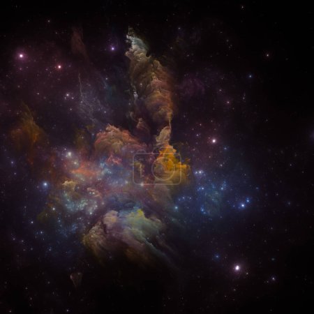 Nebulas de rêve série. Composition d'étoiles fractales et nébuleuse peinte sur le thème de la science, de l'art, de la fantaisie et du graphisme.