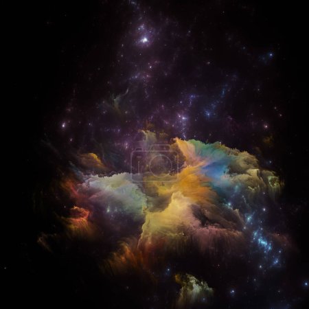 Photo for Dream Nebulas series. Abstract background made of fractal stars and painted nebula on the subject of science, art, fantasy and graphic design. - Royalty Free Image
