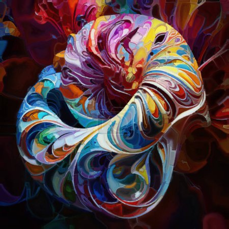 Téléchargez les photos : Série de formes de couleur. Fond composé d'aquarelle numérique rendu de motifs fragmentés de formes de couleur sur le sujet de la créativité, l'imagination, l'art et le design. - en image libre de droit