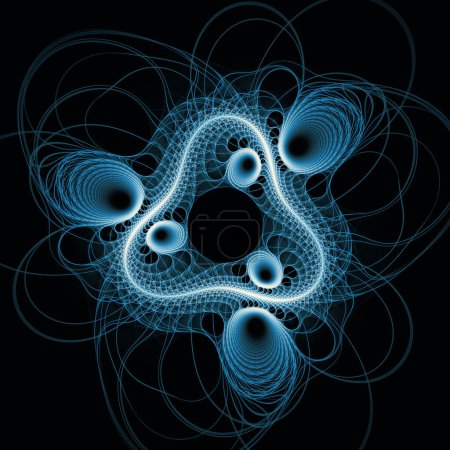 Photo for Frequency Motion series. Backdrop composed of swirling, twisting, interacting wave pattern on the subject of modern science and research. - Royalty Free Image