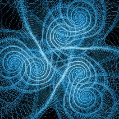 Foto de Serie Wave Function. Diseño de fondo del patrón de ondas de frecuencia oscilantes sobre el tema de la ciencia moderna y la investigación. - Imagen libre de derechos