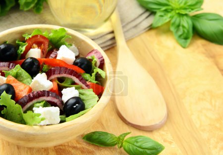 Photo for Fresh healthy food salad mediterranean style - Royalty Free Image