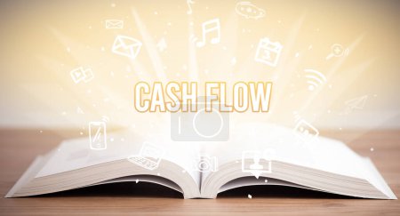 Photo for Opeen book with CASH FLOW inscription, business concept - Royalty Free Image