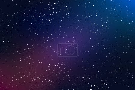 Foto de Espacio exterior, cielo nocturno estrellado con resplandor, nebulosa, cosmos y galaxia, vector - Imagen libre de derechos
