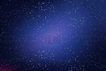 Foto de Cielo nocturno estrellado y resplandor de galaxia, nebulosa en el cosmos, fondo del espacio exterior, vector - Imagen libre de derechos