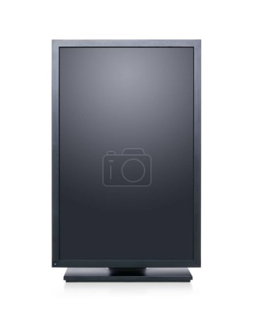 Photo for Blank, vertical computer monitor isolated on white background - Royalty Free Image