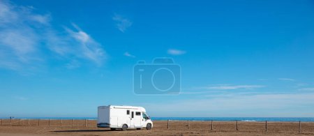 Photo for Campervan caravan vehicule,  travel,  road trip,  freedom motor home - Royalty Free Image