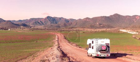 Photo for Family travel in motor home- road trip,  adventure,  expedition concept - Royalty Free Image