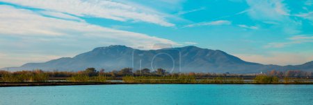 Photo for Foggy mountain lake in Spain - Royalty Free Image