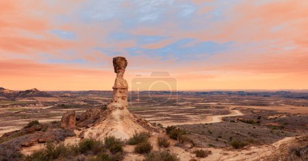 Photo for Monegros desert panoramic landscape view- Spain, Aragon - Royalty Free Image