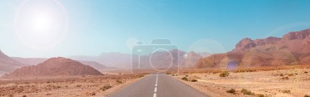 Photo for Road in desert landscape in Morocco - Royalty Free Image