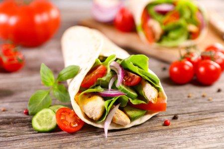 Photo for Healthy Tex-Mex tortilla wraps - Royalty Free Image