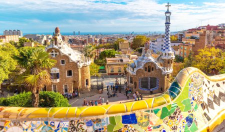 Photo for Spain- Park Guell in Barcelona - Royalty Free Image