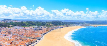 Photo for Beautiful view of Nazare beach in Portugal- Leiria distric - Royalty Free Image