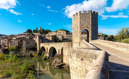 Photo for Medieval bridge. Besalu, Catalonia in Spain - Royalty Free Image