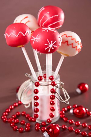 Photo for Christmas cake pops and decoration - Royalty Free Image