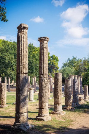 Photo for Ancient ruins in Olympia city- tour tourism in Greece, Peloponnese - Royalty Free Image