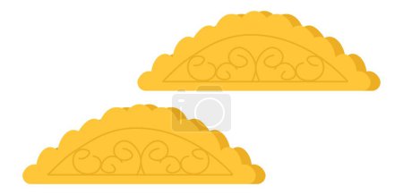 Illustration for Homemade pastry delicious food, home recipe cooking. Isolated meal for healthy dieting and nourishment, nutritious product from shop. Store assortment of dessert for breakfast. Vector in flat style - Royalty Free Image