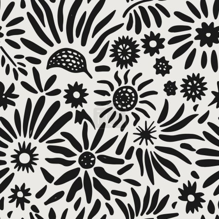 Illustration vectorielle avec des silhouettes minimalistes en hirondelle noire sur un fond blanc sans couture, idéale pour diverses utilisations décoratives.
