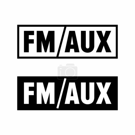 Ilustración de "FM AUX" vector information sign - Imagen libre de derechos