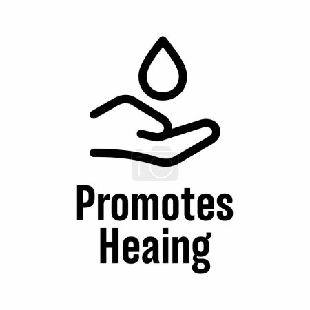 Illustration for "Promotes Healing" vector information sign - Royalty Free Image