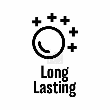 Illustration for "Long Lasting" vector information sign - Royalty Free Image